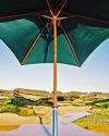 Backyard umbrella at the beach